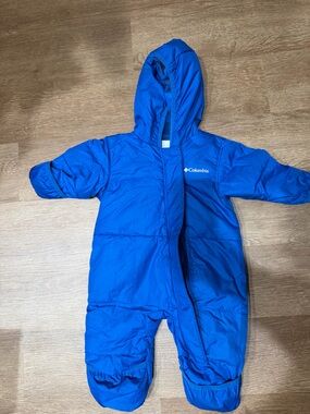 Columbia Royal Blue Hooded Infant Bunting